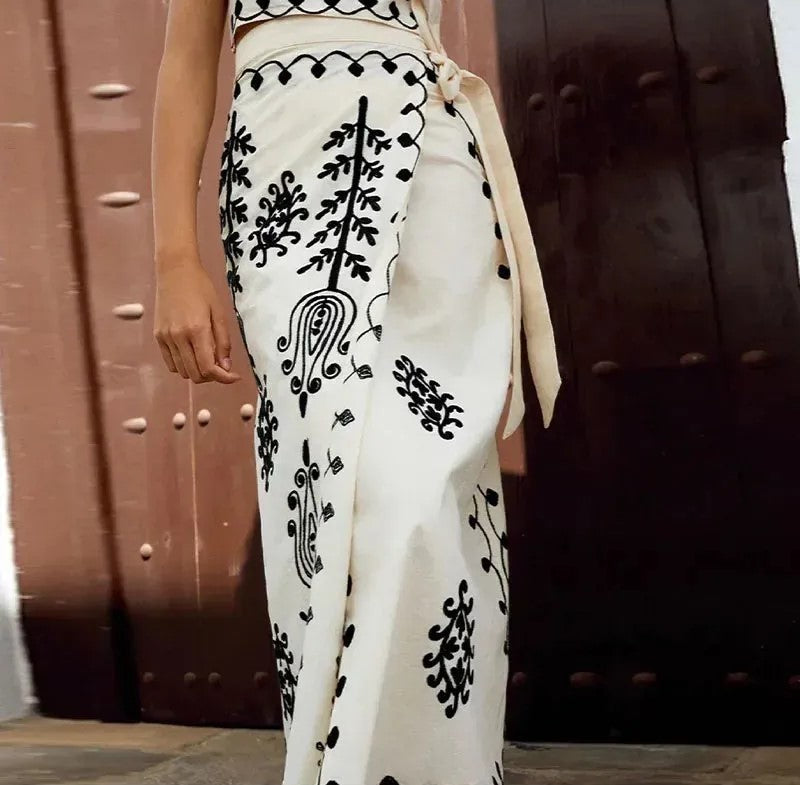 Clea™ – Boho Luxe Embroidered Co-Ord Set