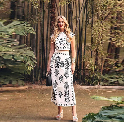 Clea™ – Boho Luxe Embroidered Co-Ord Set