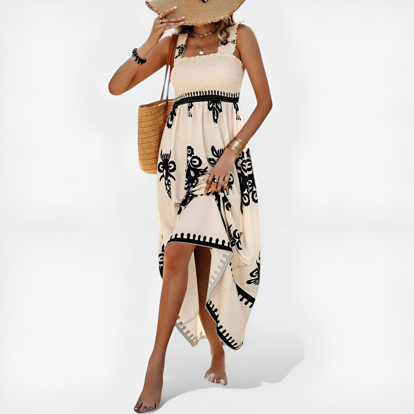 Blythe™ Boho Charm Smocked Maxi Dress