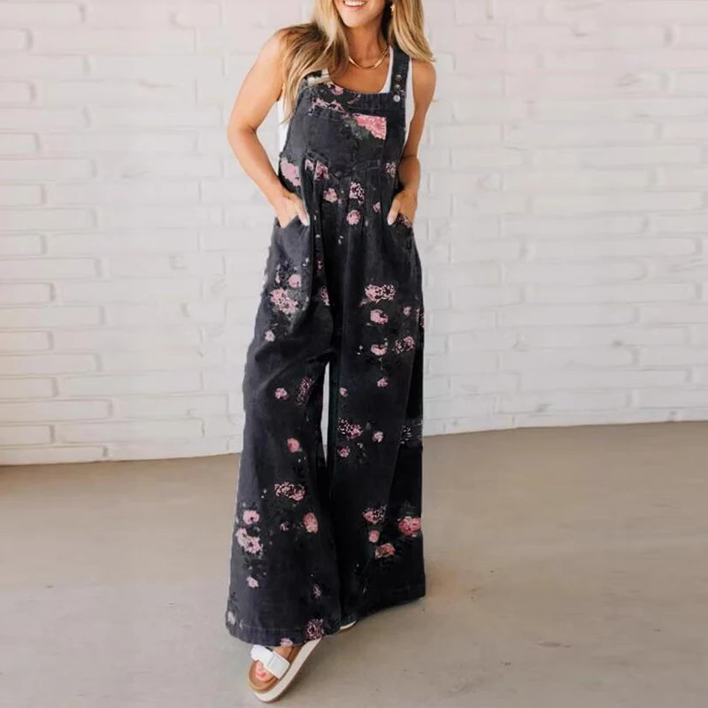 Evie™ Relaxed Cotton Floral Jumpsuit