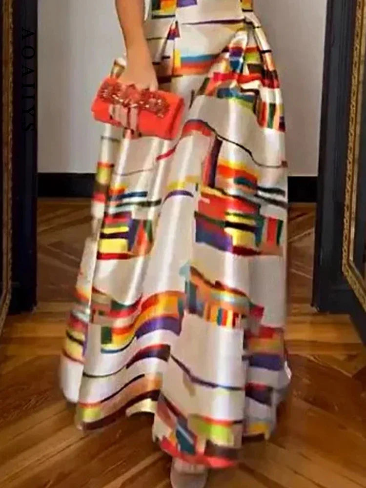 Isabeau™ Geometric Maxi Dress