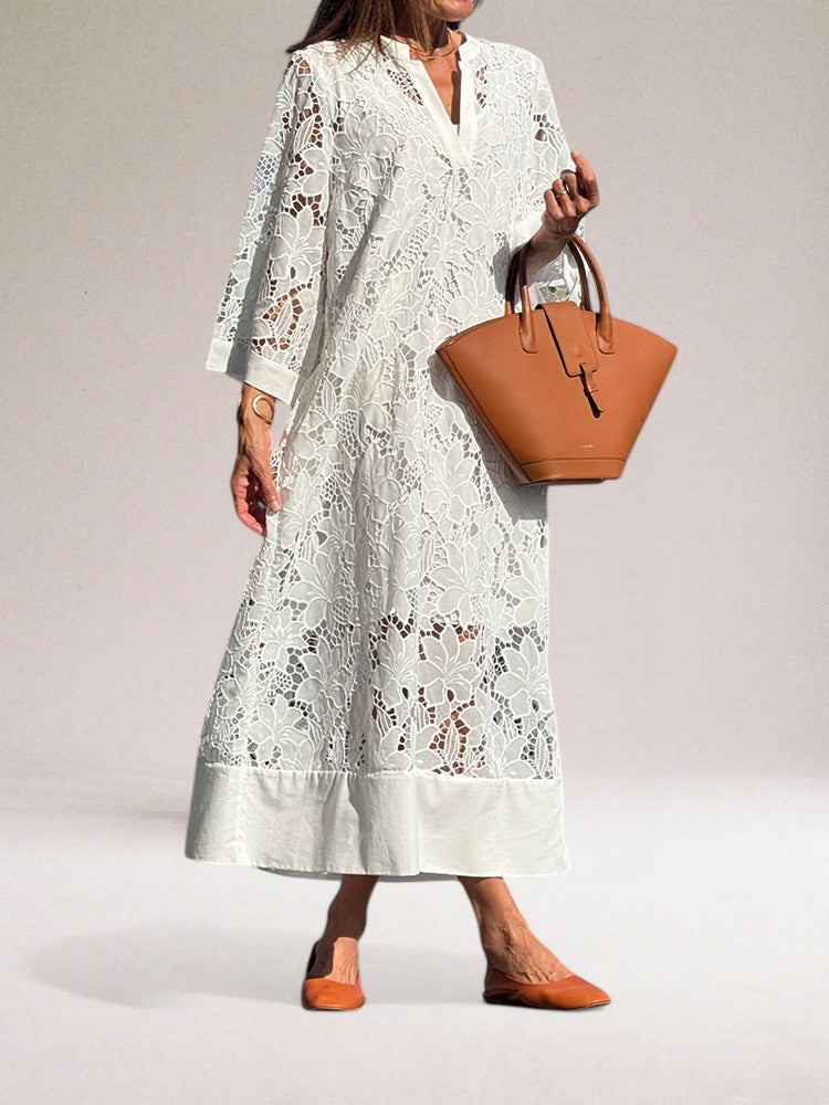 Rosalind™ Elegant Lace White Dress