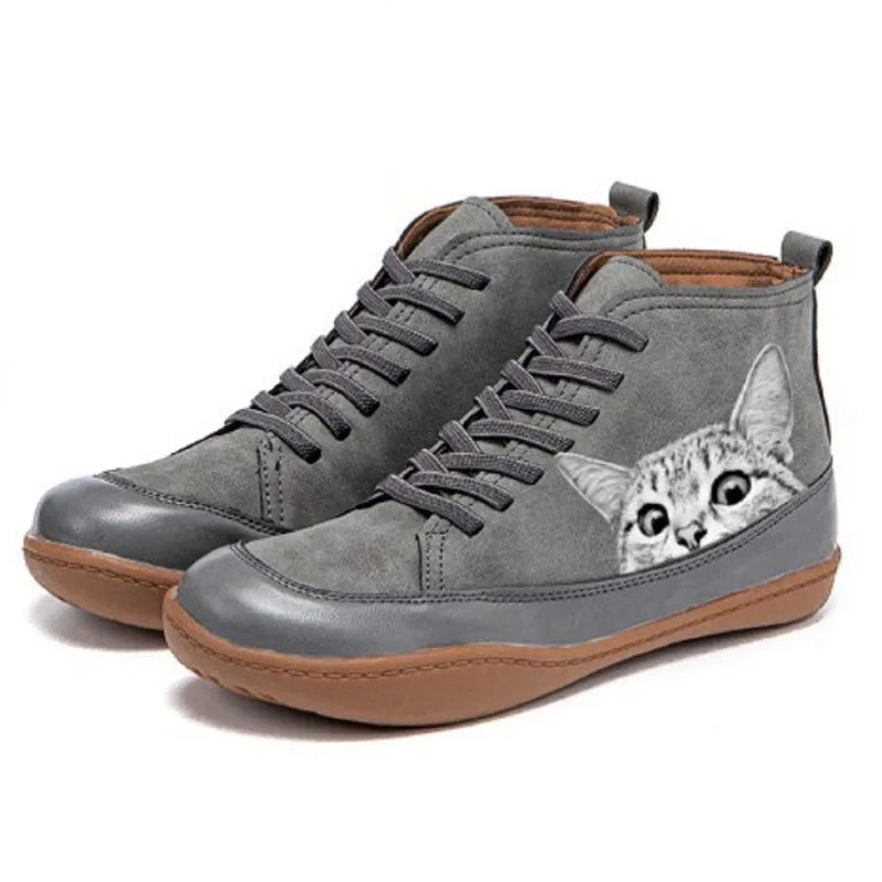Bella | Leather Ankle Boots for Cat Lovers
