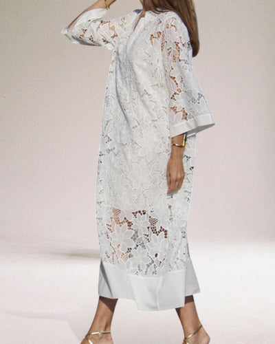 Rosalind™ Elegant Lace White Dress