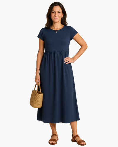 Novari™ Soft Drape Midi Dress