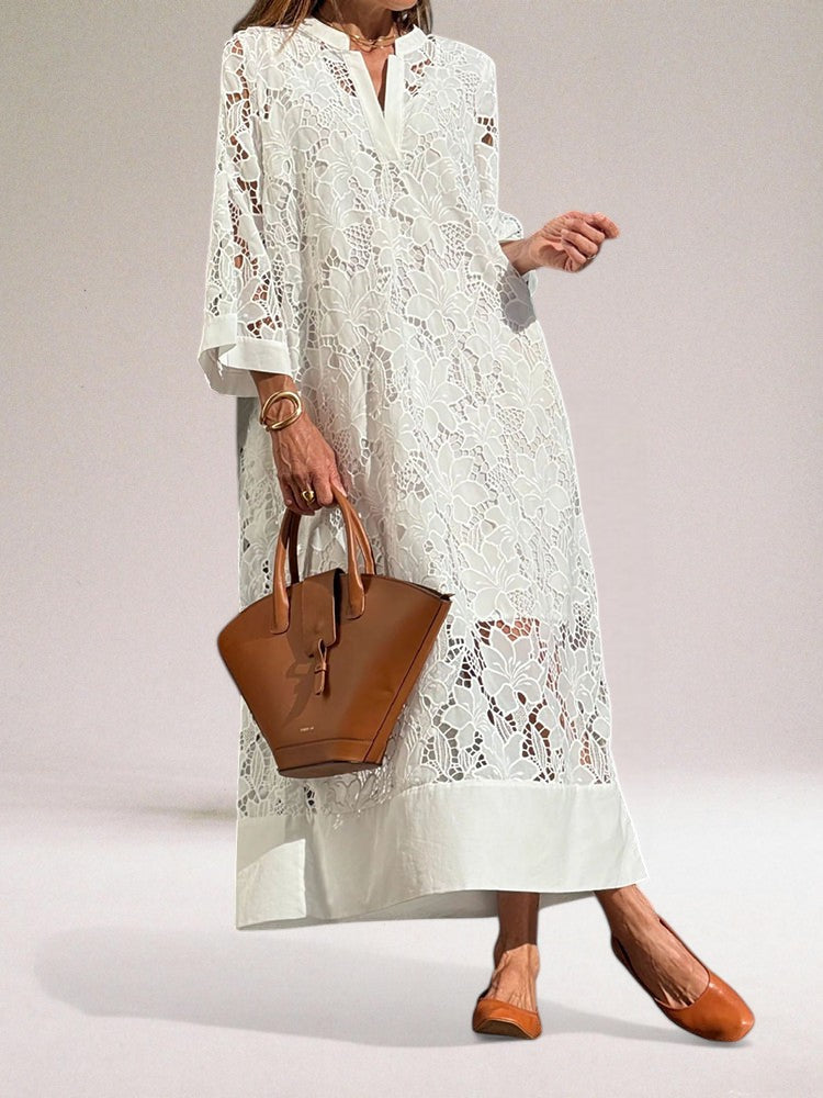 Rosalind™ Elegant Lace White Dress