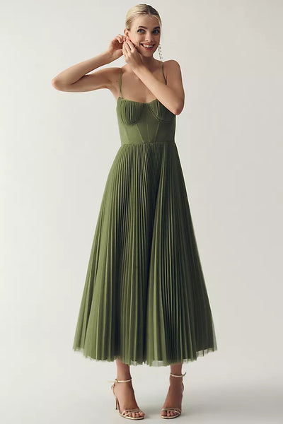 Petra™ Summer Solid Pleated Dress