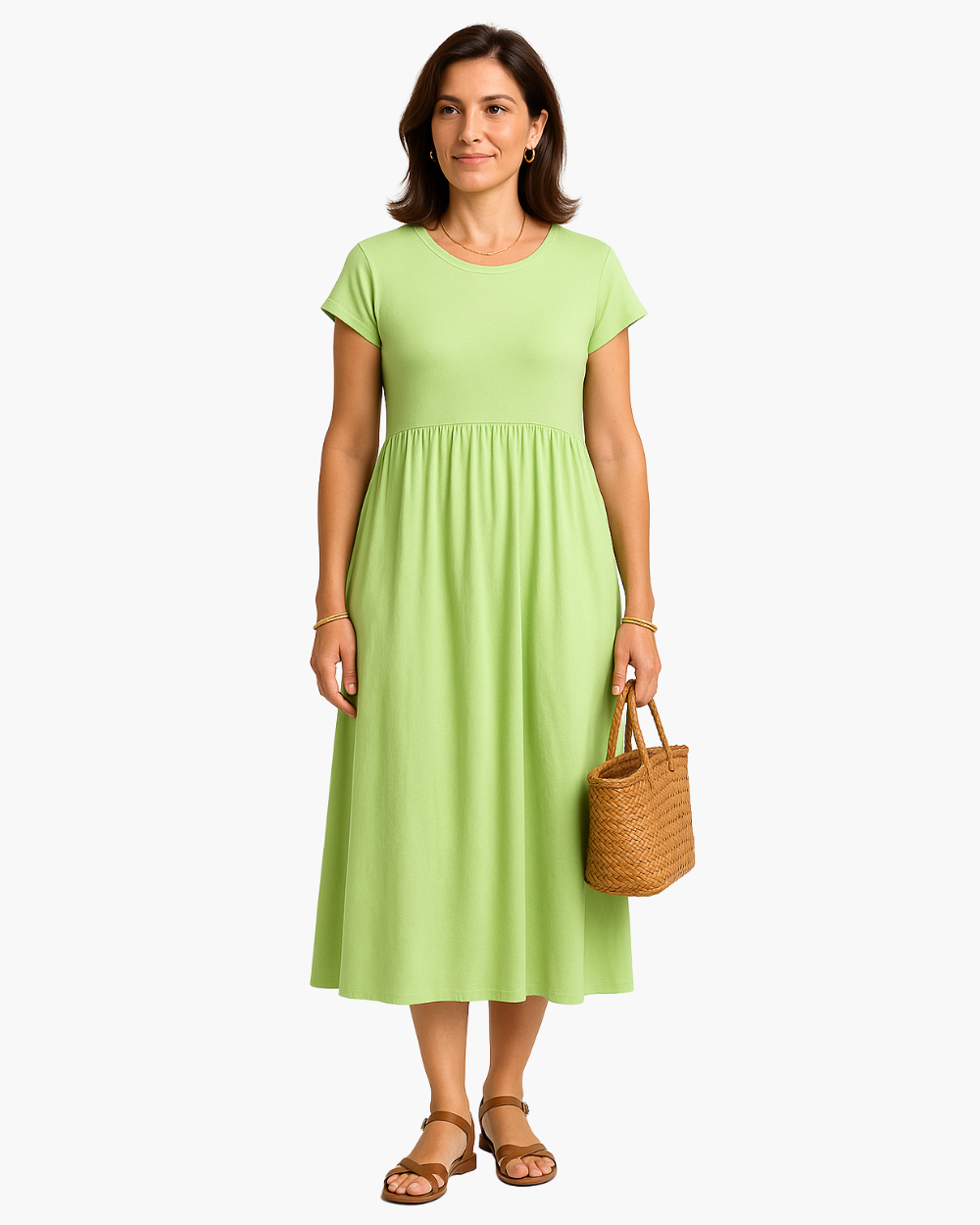 Novari™ Soft Drape Midi Dress