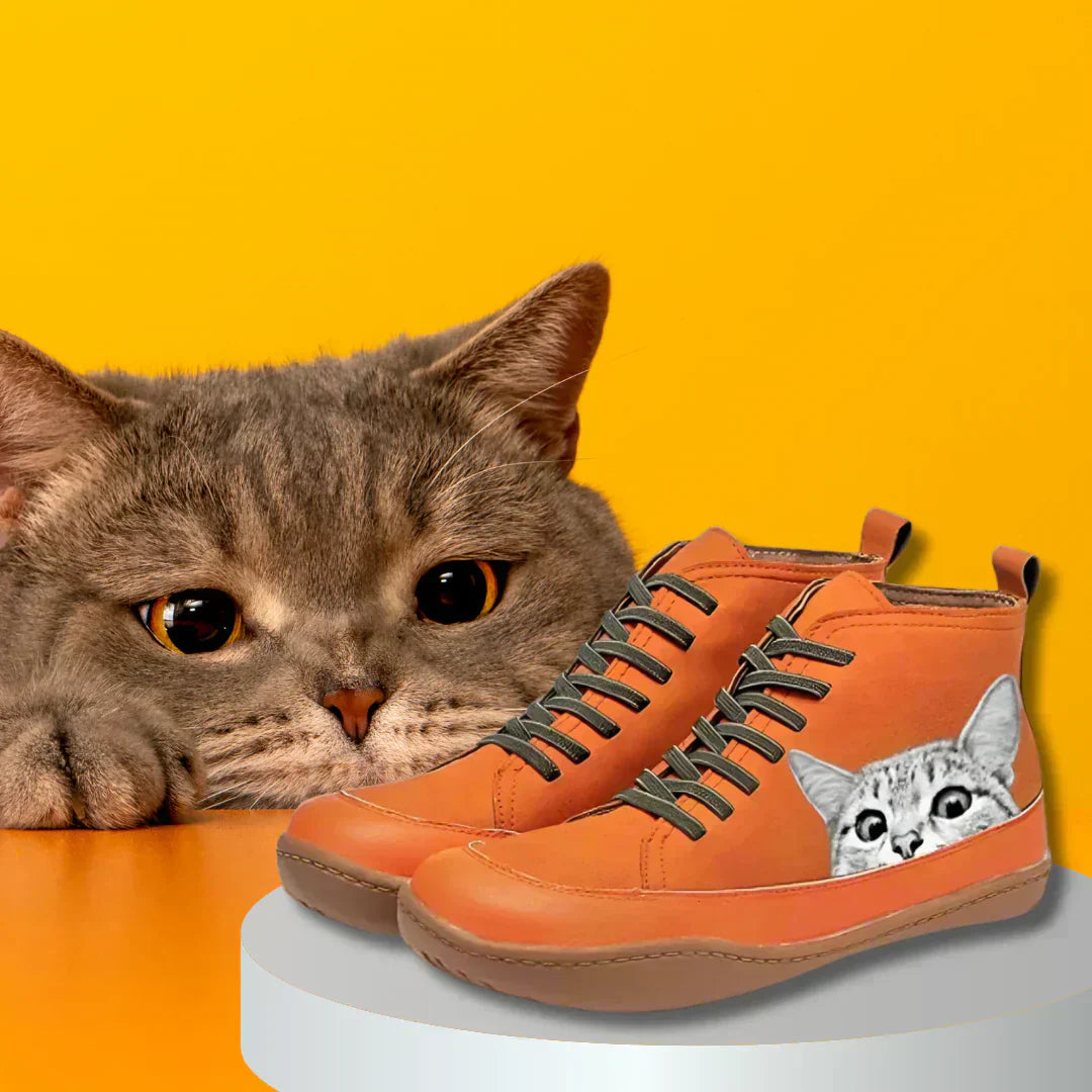 Bella | Leather Ankle Boots for Cat Lovers