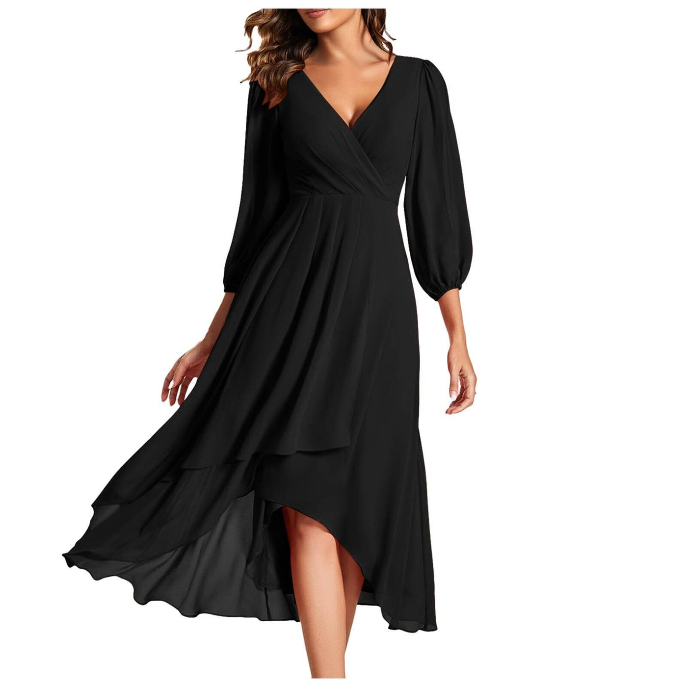 Ingeborg™ Pleated Ruffles Elegant Long Dress