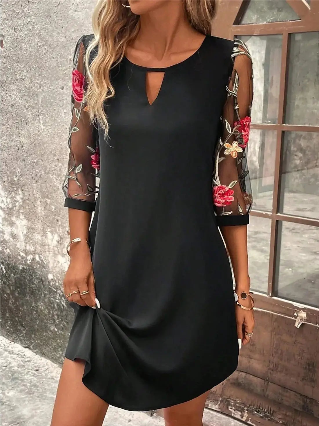 Georgia™ Mid Sleeve Printed Dress