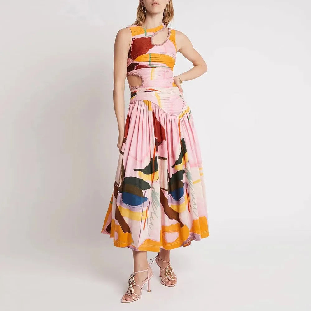 Dahliana™ Waist Slim Pleated Dress