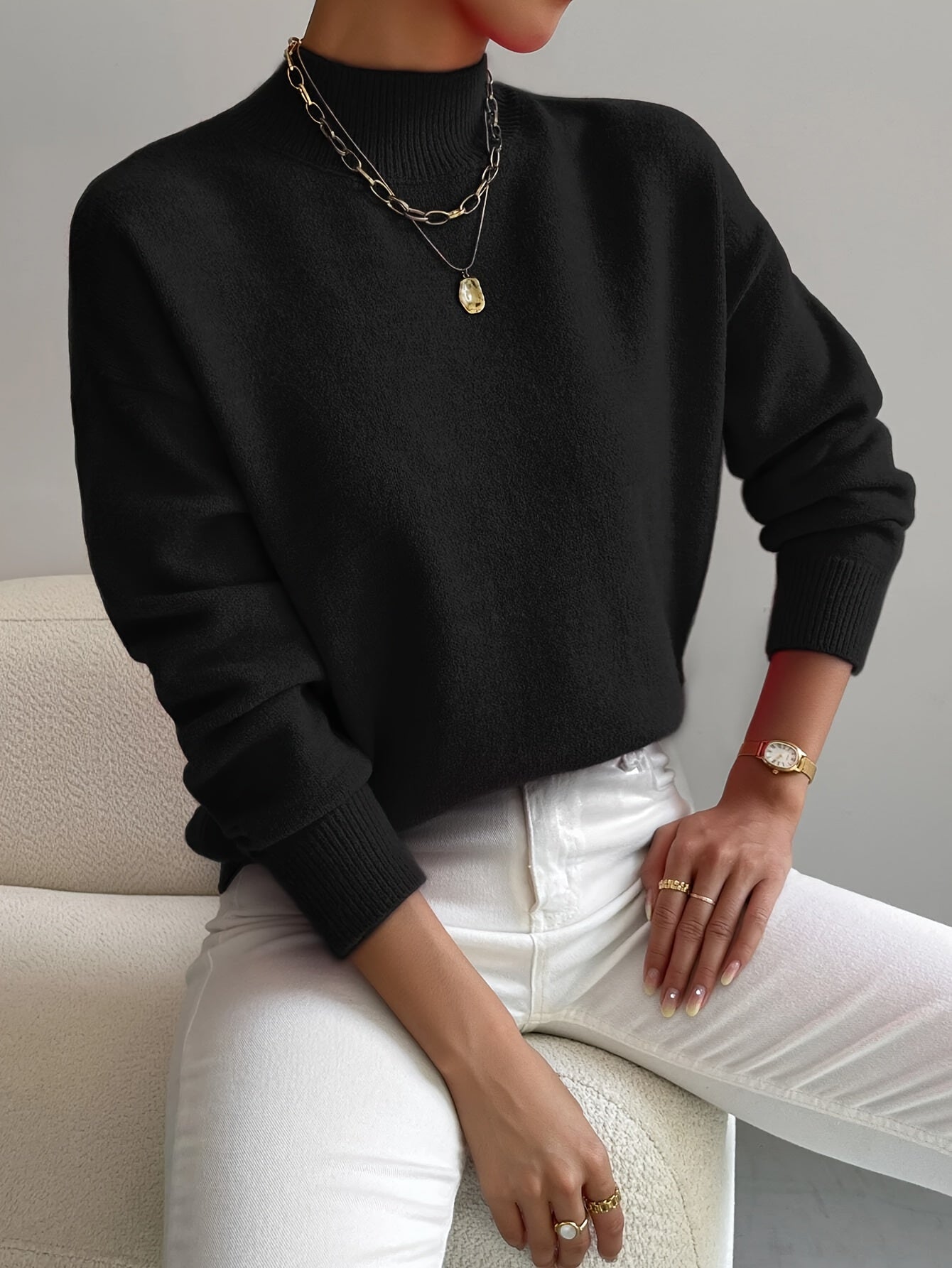 Vionne™ | High Neck Sweater
